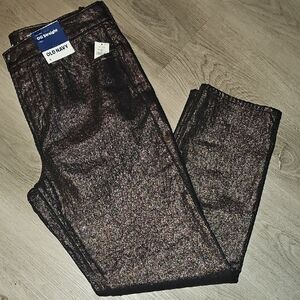 Old Navy Shimmering High Rise Straight Ankle Jeans